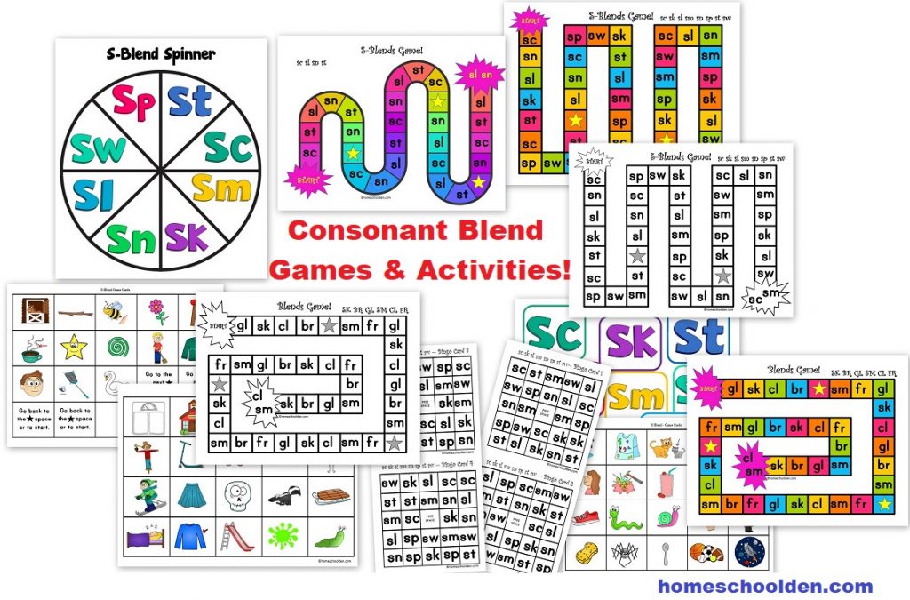 Consonant Blend Games and Activities - S-Blends