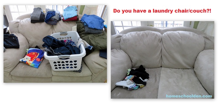 Homeschool Life and the Laundry Couch