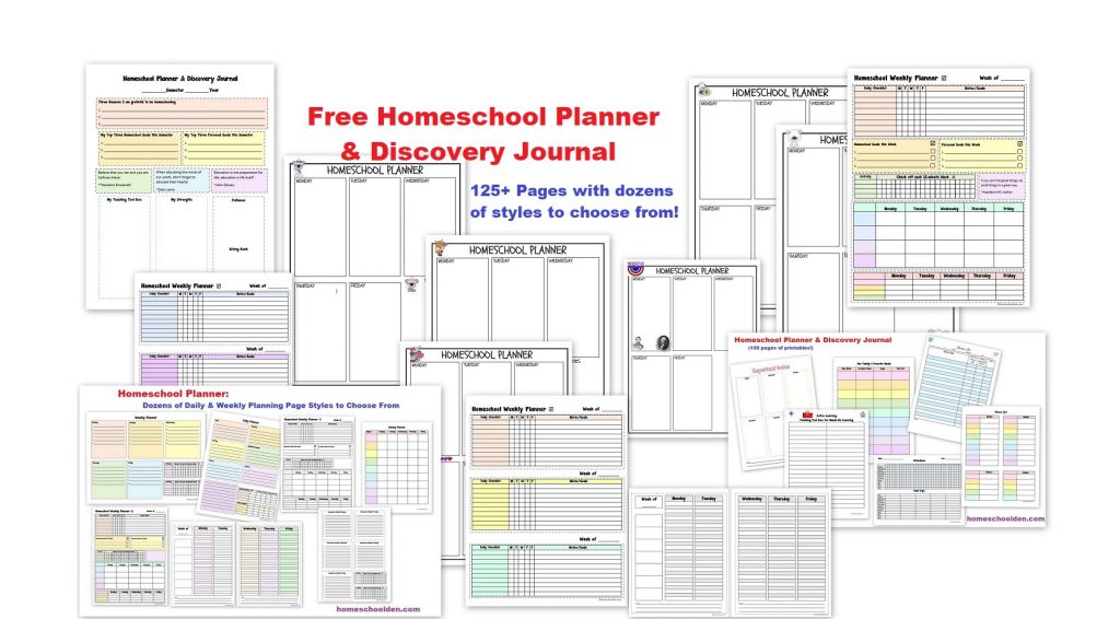 Free Homeschool Planner - Weekly Homeschool Planning Pages and More
