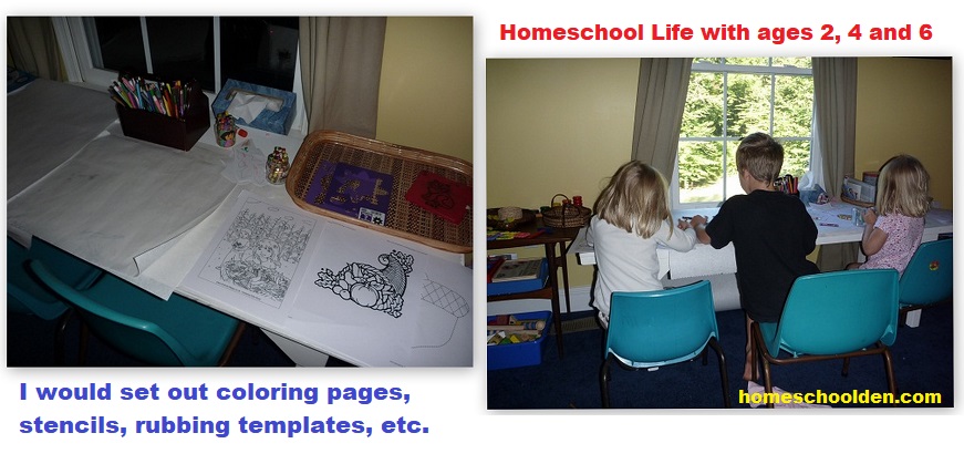 Homeschool Life - Ages 2, 4 and 6