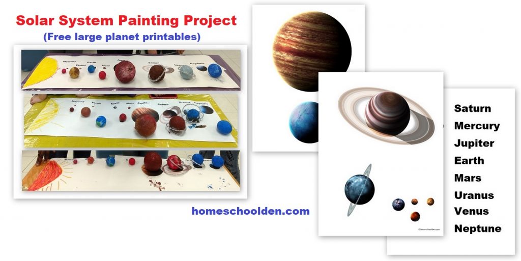 Solar System Painting Activity - with free printables