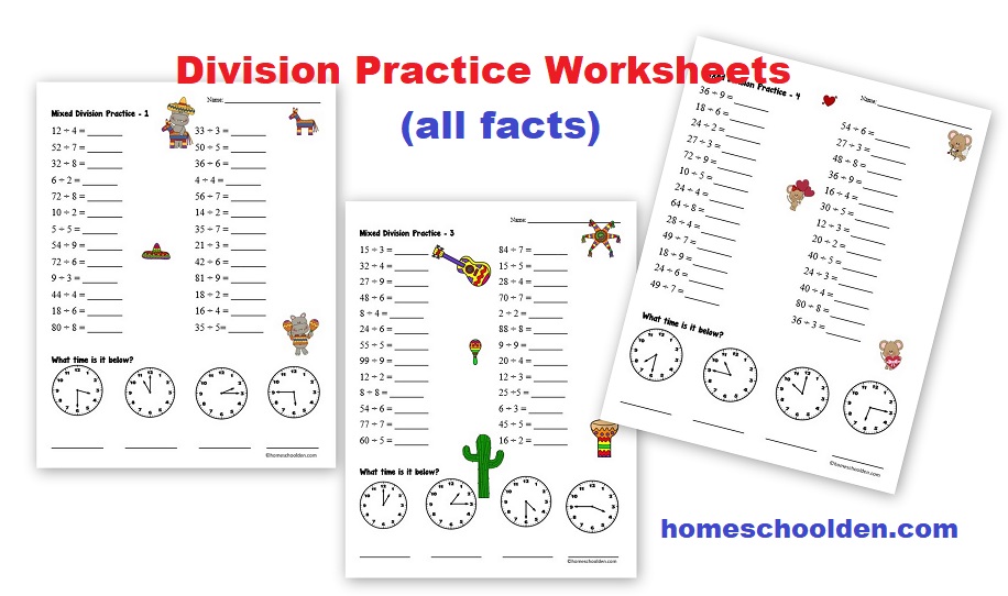 Division Practice Worksheets