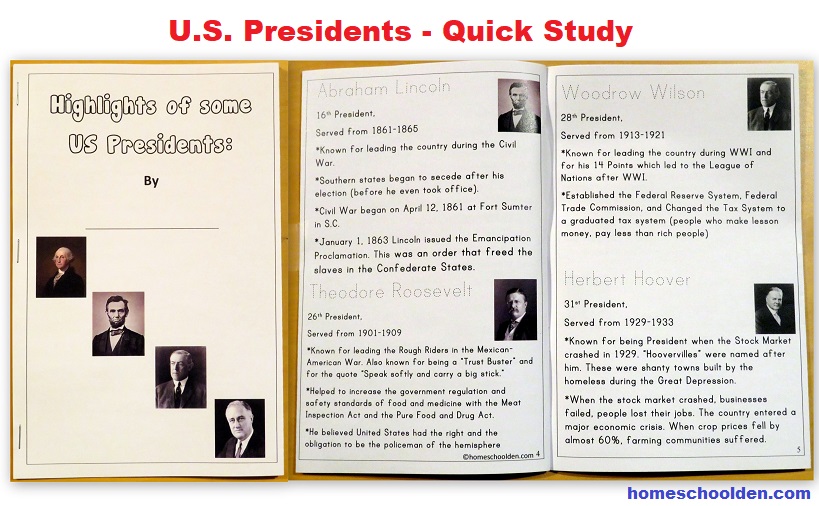 US President Quick Study Booklet