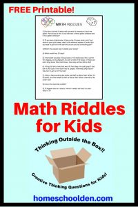 Math Riddles for Kids - Free Printable