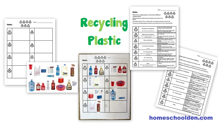 Recycling Plastic Worksheets and Activities