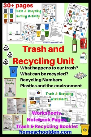 Trash and Recycling Unit - worksheets and activities
