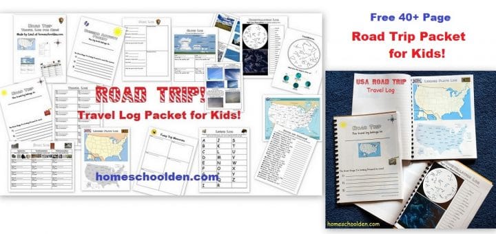 Free Road Trip Activity Packet