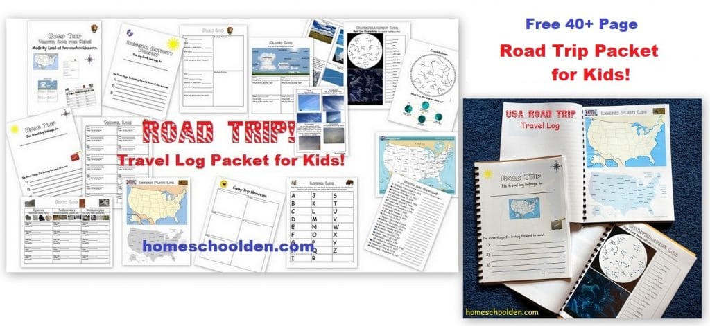 Free Road Trip Activity Packet