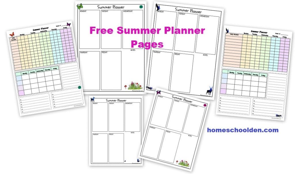 Free Summer Planner Pages