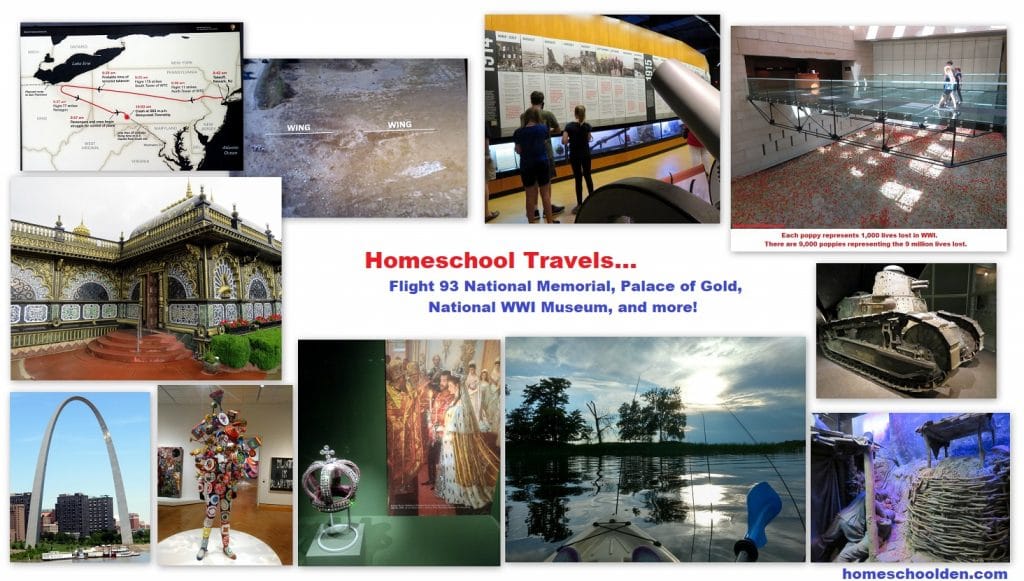 Homeschool Travels Summer 2019 Flight 93 Memorial, WWI Museum, Palace of Gold and more
