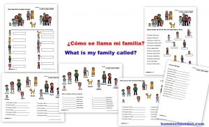 Spanish Worksheets for Kids - Mi familia - My family - Homeschool Den