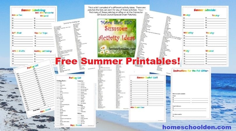 Summer Activity Printables - FREE