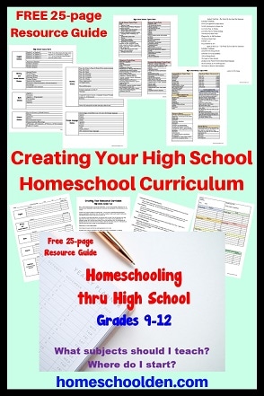 Free High School Homeschooling Resource Guide - Grades 9 - 12