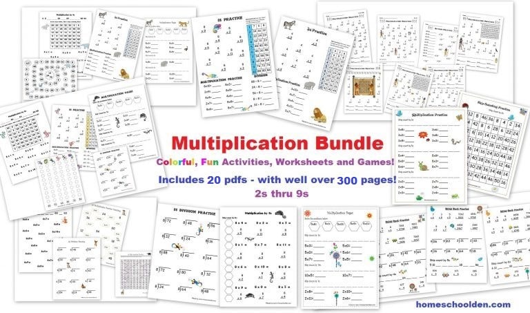 Multiplication Bundle worksheets-games-activities-skip-counting-mazes-and-more