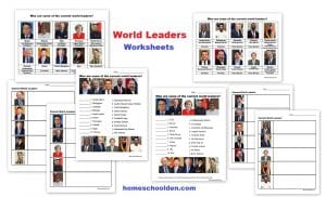 Types of Governments Worksheets - World Leaders (Currently Free