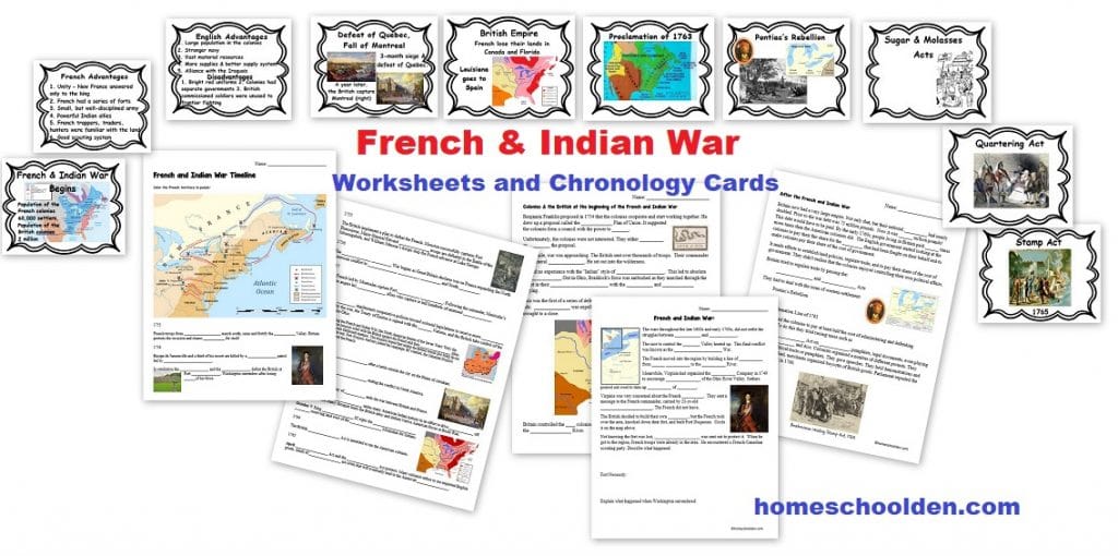 French and Indian War Worksheets