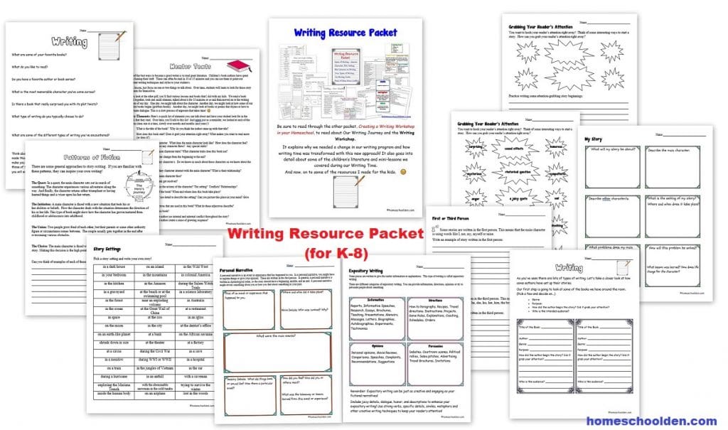 https://homeschoolden.com/wp-content/uploads/2019/10/Writing-Resource-Packet-K-Grade-8.jpg