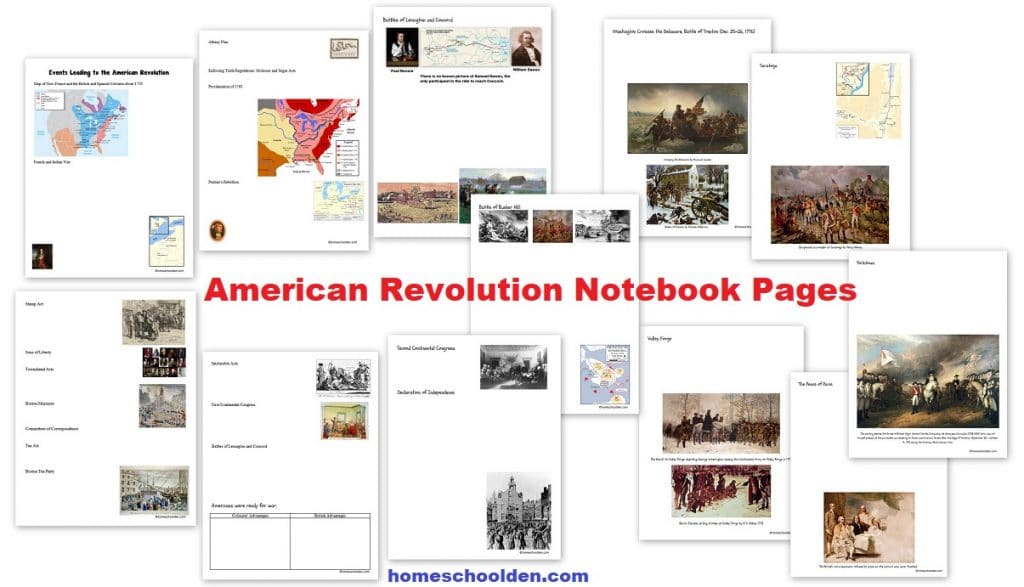 American Revolution Notebook Pages