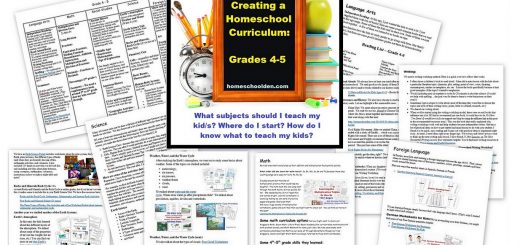 Creating a Homeschool Curriculum Grade 4 Grade 5 - FREE Homeschooling Resource Guide