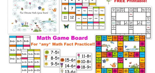 FREE Math Game Board - Addition - Subtraction