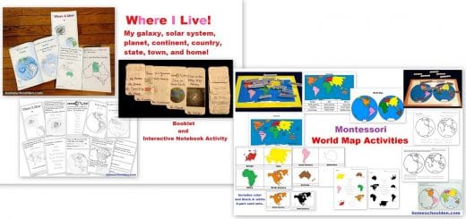 Where I Live and Montessori World Map Activities