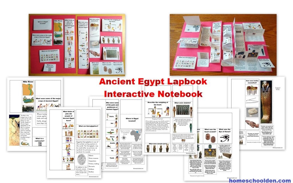 Ancient Egypt Lapbook Interactive Notebook Pieces