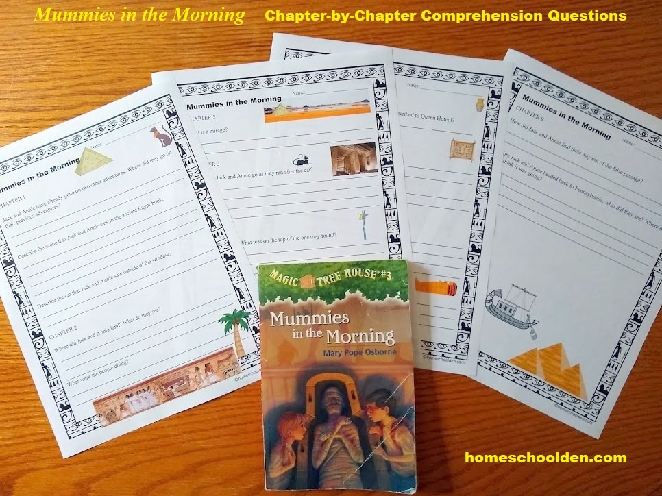 Mummies in the Morning Question Worksheets