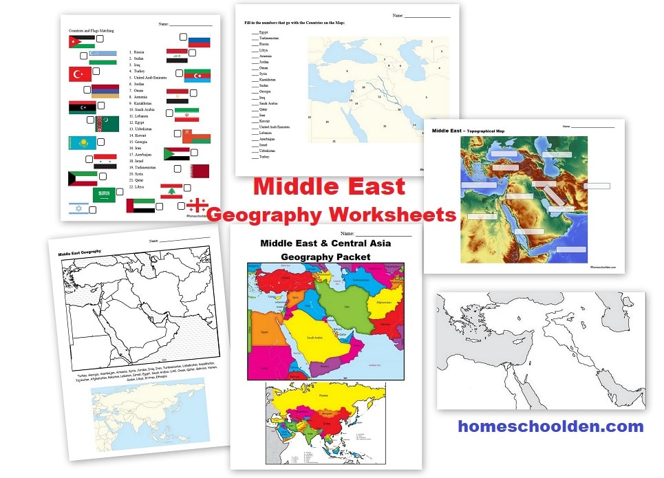 Middle East Geography Worksheets