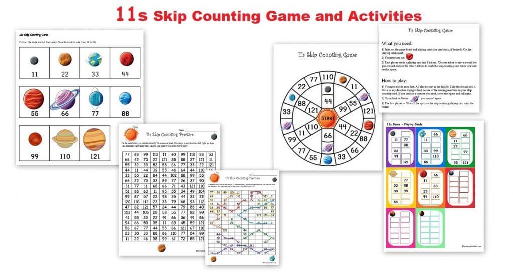 11s Skip Counting Games and Activities