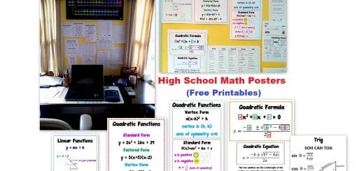 High School Math - Quadratic Functions and Trig Printables