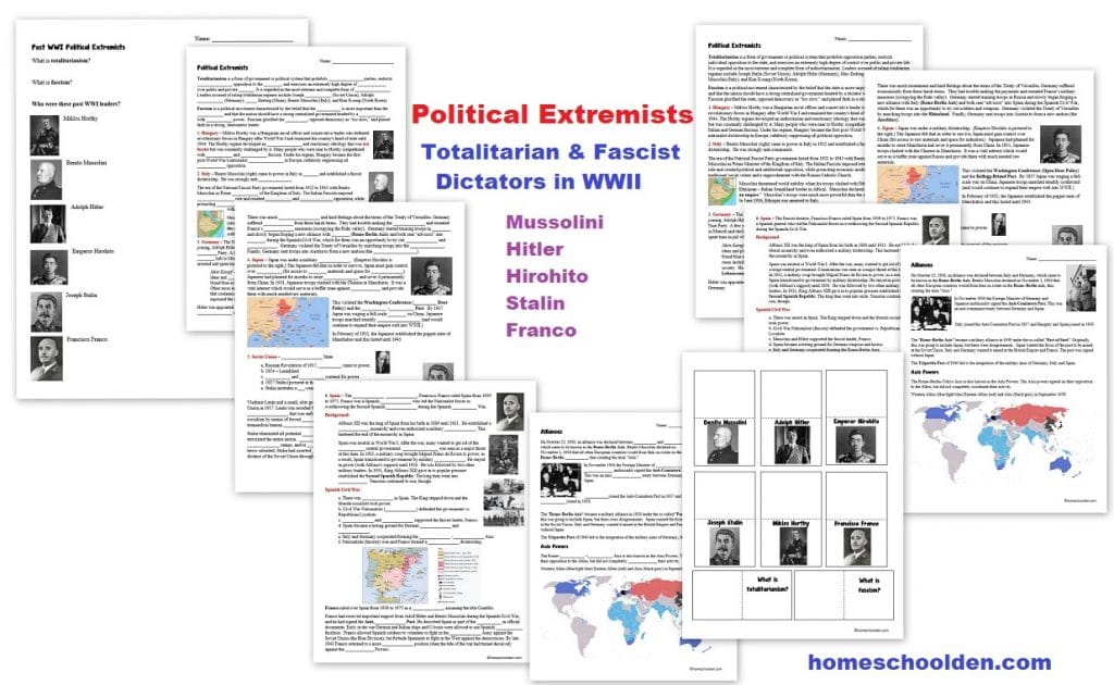 Political Extremists - Totalitarian and Fascist Dictators