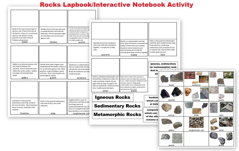 Rock Lapbook - Interactive Notebook Activity
