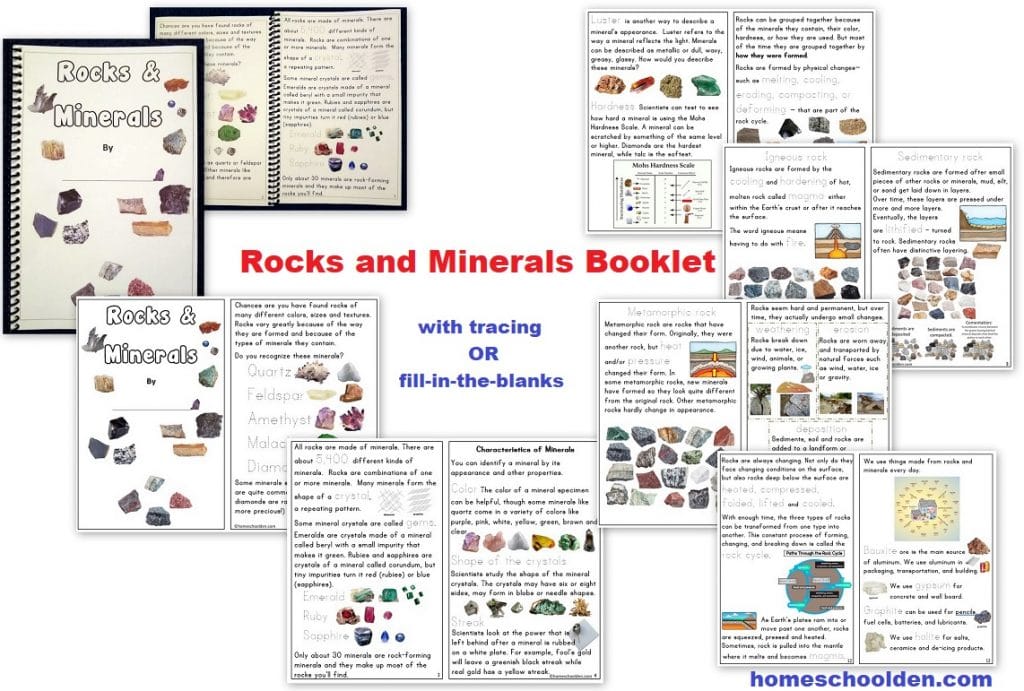 Rocks and Minerals Booklet - Elementary