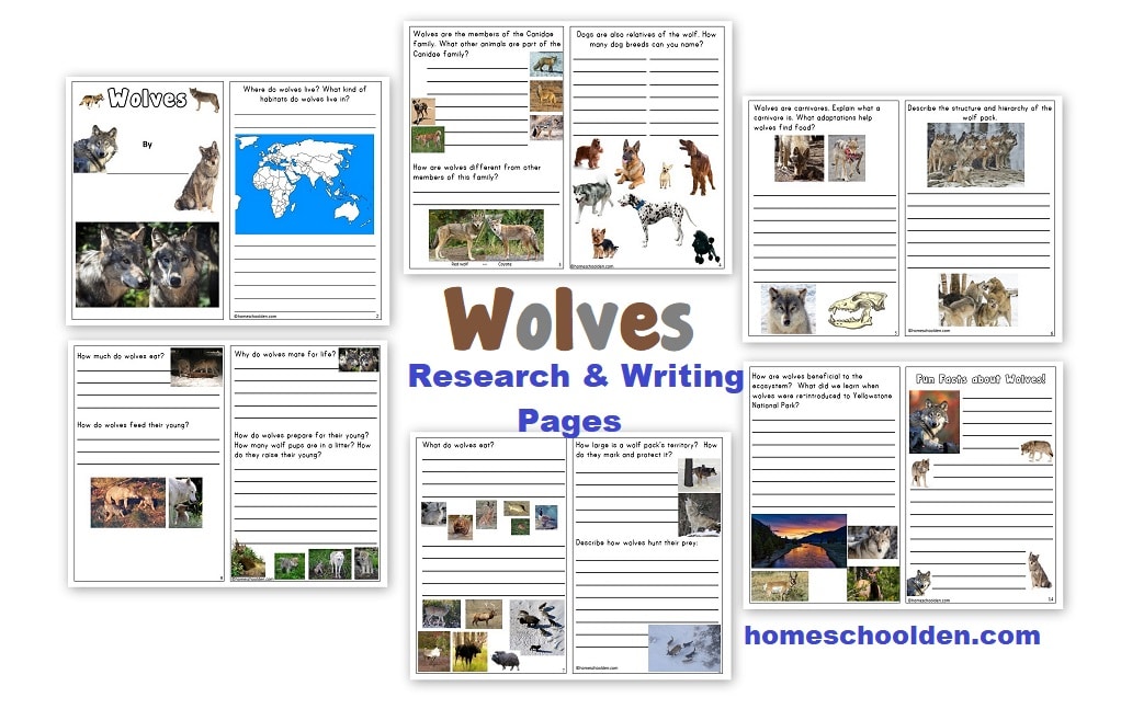 Wolves - Research and Writing Pages