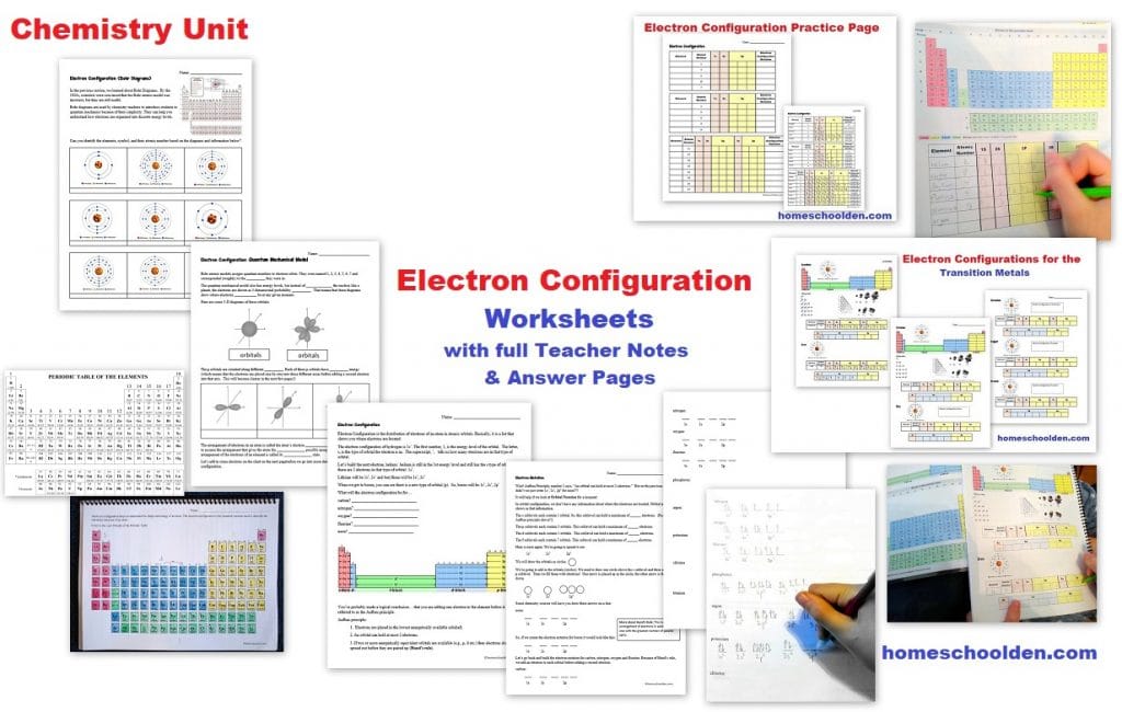 Electron Configuration Worksheets - Chemistry Unit