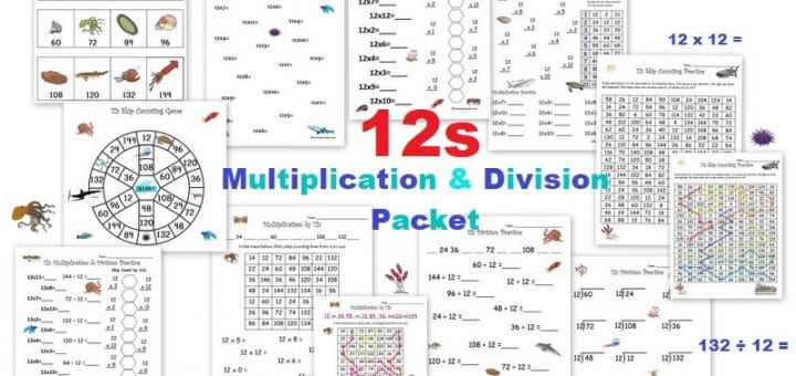 12s Multiplication and Division Packet