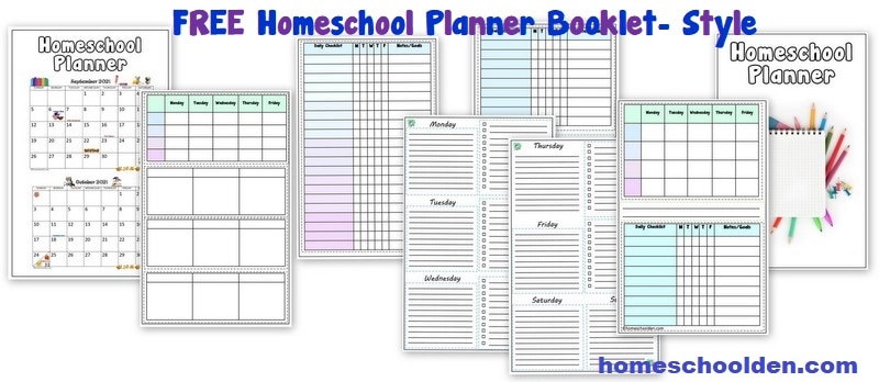 Free Homeschool Planner Booklet Style