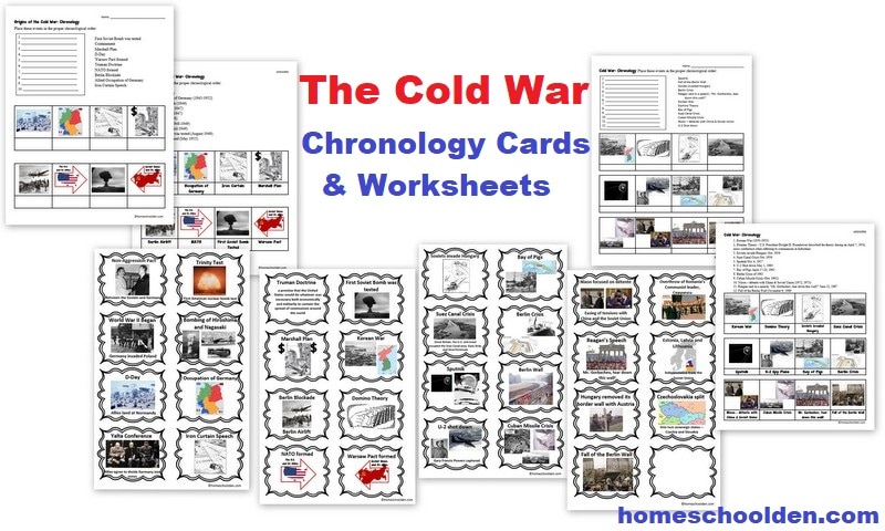 Cold War Chronology Cards and Worksheets
