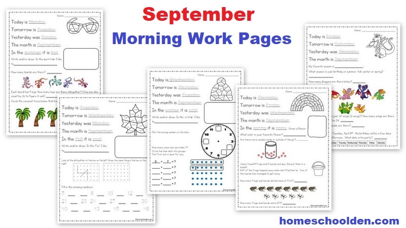September Morning Work Pages