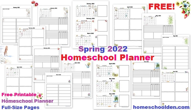 Free Homeschool Planner - Spring 2022