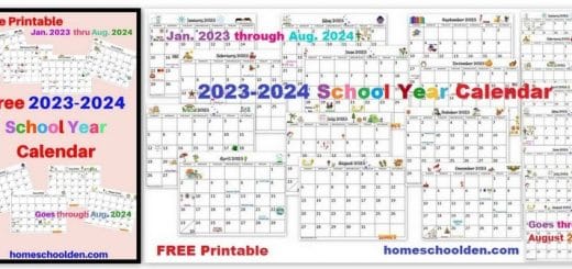 Free 2023-2024 School Year Calendar
