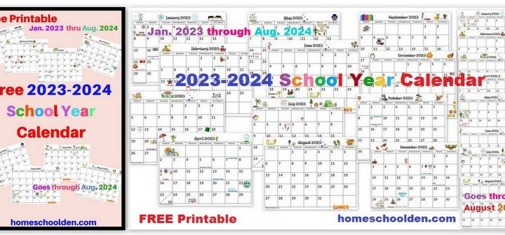 Free 2023-2024 School Year Calendar