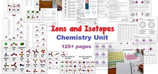 Ions and Isotopes Worksheets Chemistry Unit