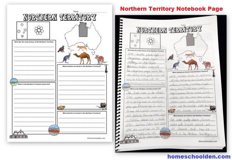 Northern Territory Australia Notebook Page