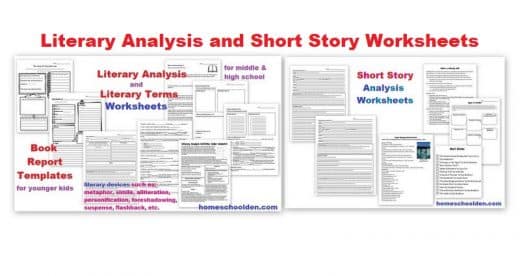 Literary Analysis and Short Story Worksheets