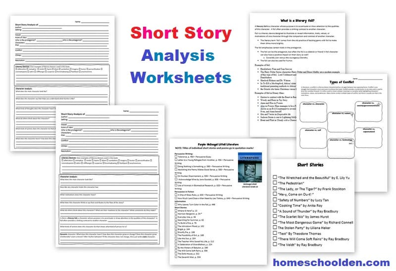 Short Story Analysis Worksheets