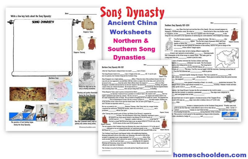 Song Dynasty - Ancient China Unit Worksheets
