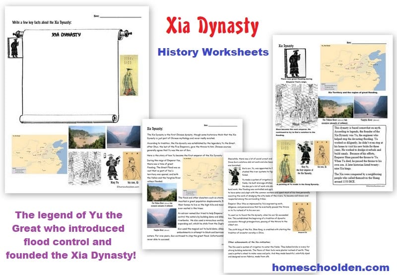 Xia Dynasty - Ancient China History Worksheets