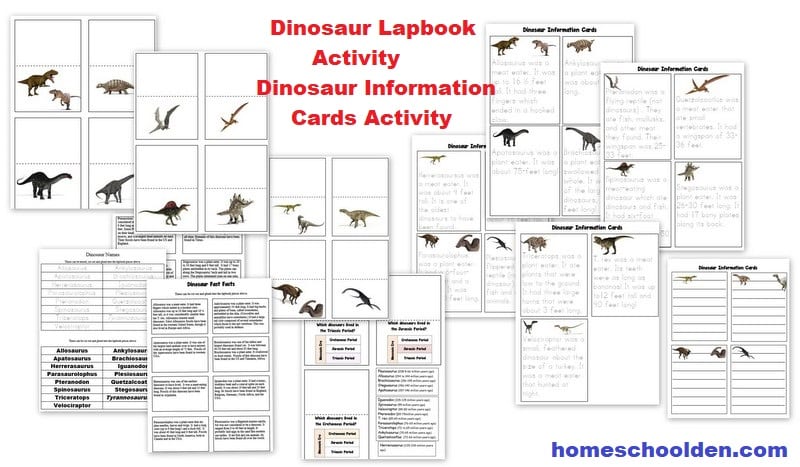 Dinosaur Lapbook and Information Cards