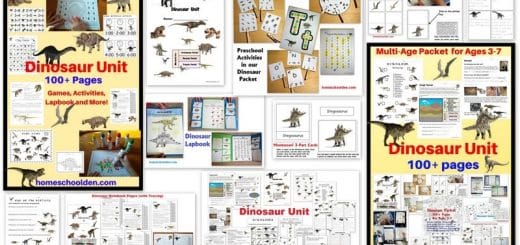 Dinosaur Unit - Worksheets and Activities for Ages 3-7